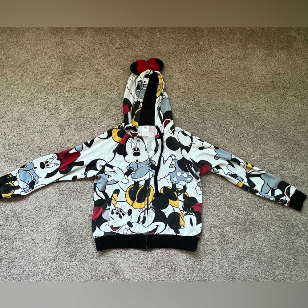 GUC Official Disney Park Mickey & Friends Zip Up Hoodie Size Large